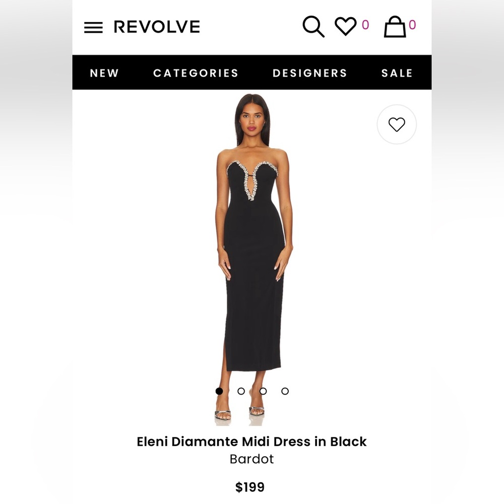 Bardot Eleni Diamante Midi Dress